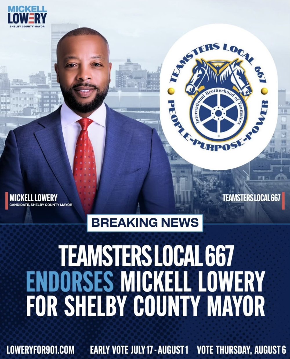 Mickell Lowery campaign flyer