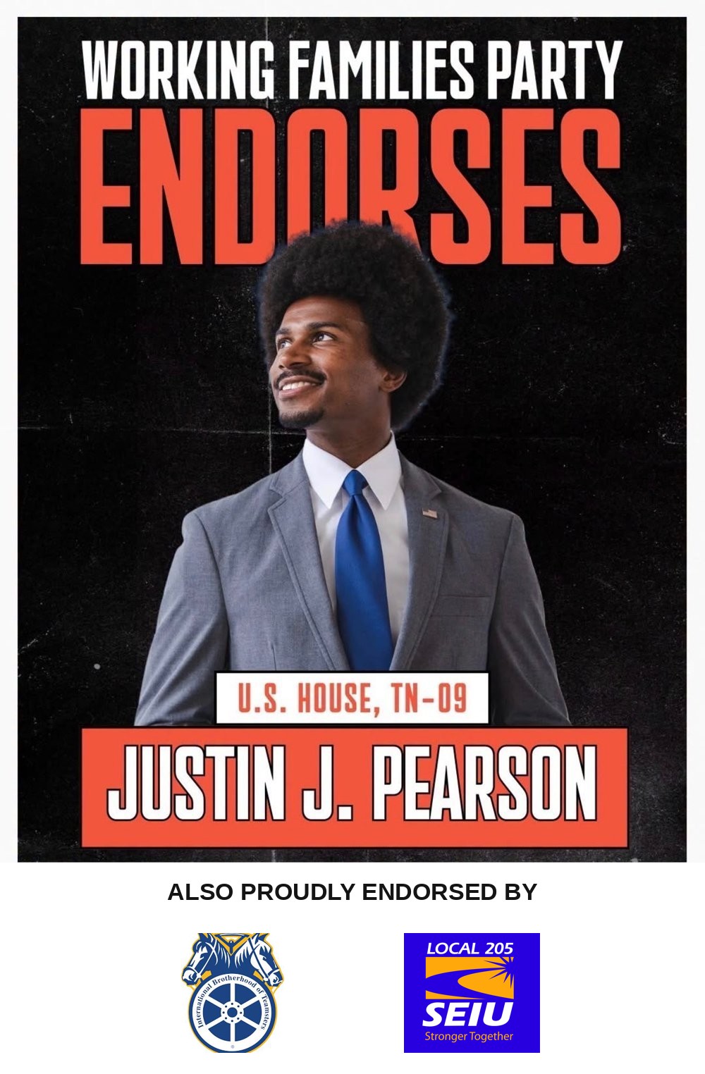 Justin J. Pearson campaign flyer